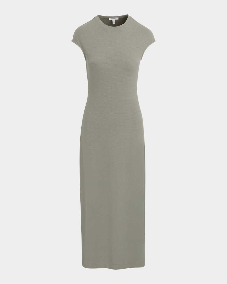 Waffle Scuba Midi Dress